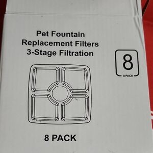 Pet Fountain Replacement Filters 8 Pack